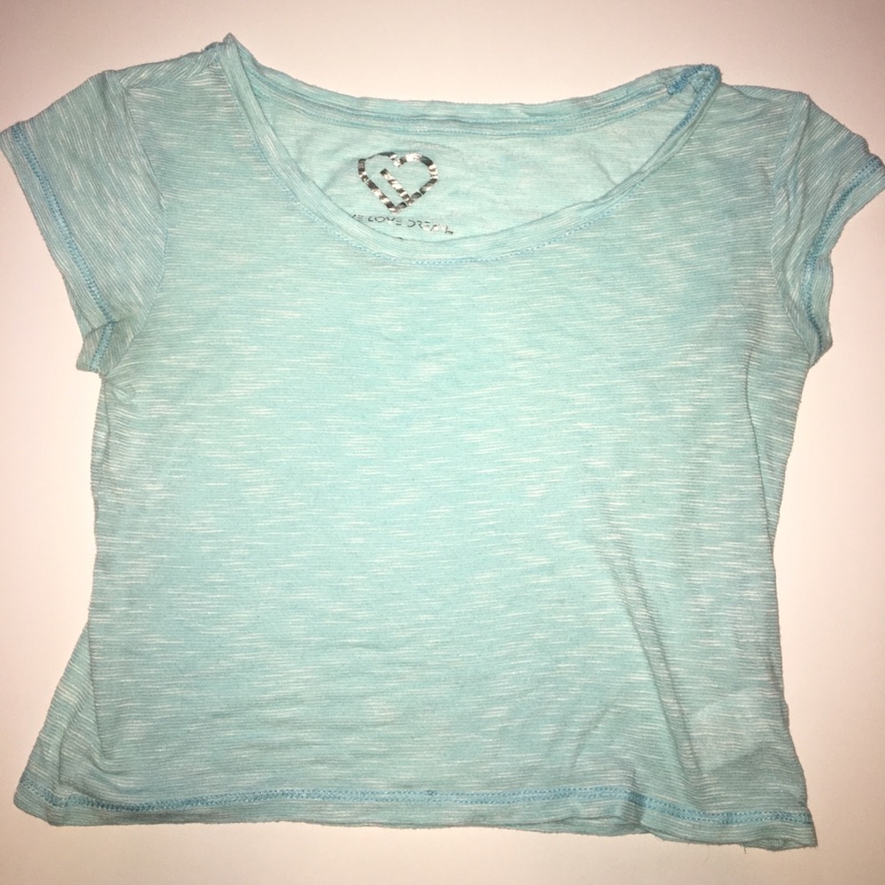 Light blue crop top